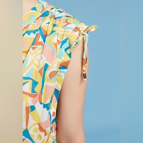 Anthropologie Brooklynite Printed Sleeveless Top Art by Danielle Kroll Size XS - Picture 6 of 17